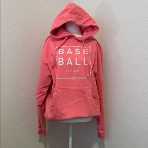 Baseball Graphic Pink Hoodie